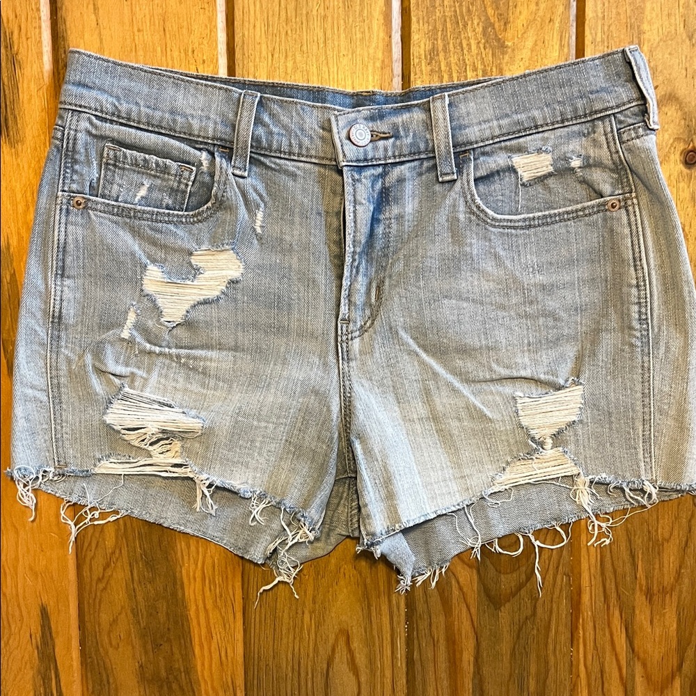 Old Navy Light Blue Distressed Denim Shorts